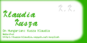 klaudia kusza business card